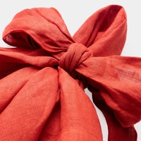 Bow Linen Napkins – Berry (Set of 2)