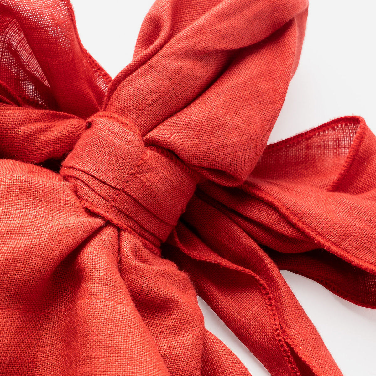Bow Linen Napkins – Berry (Set of 2)