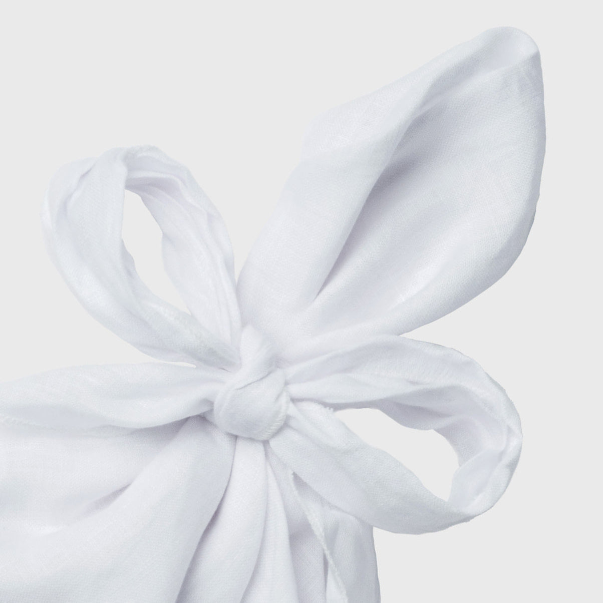 Bow Linen Napkins – White (Set of 2)