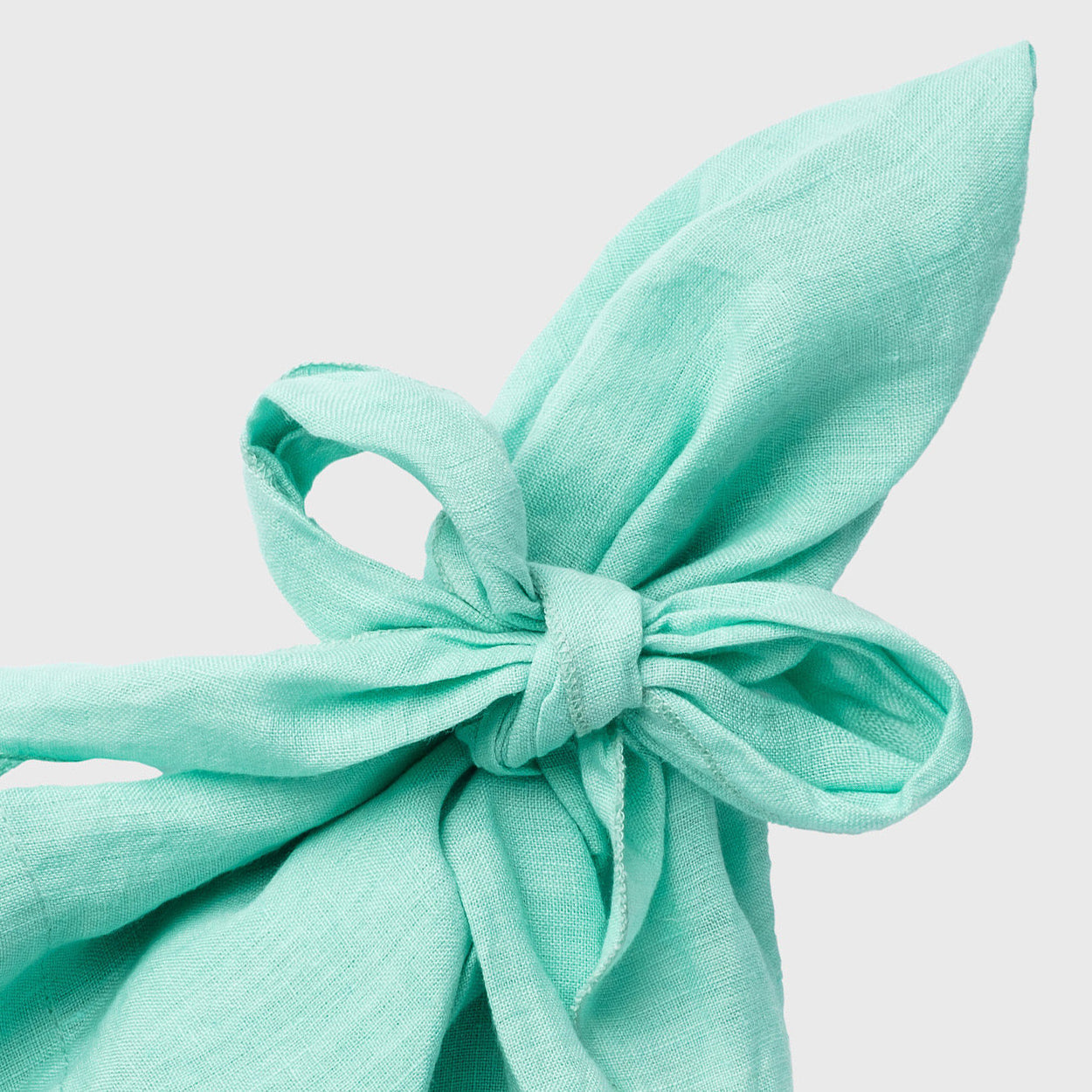Bow Linen Napkins – Mint (Set of 2)