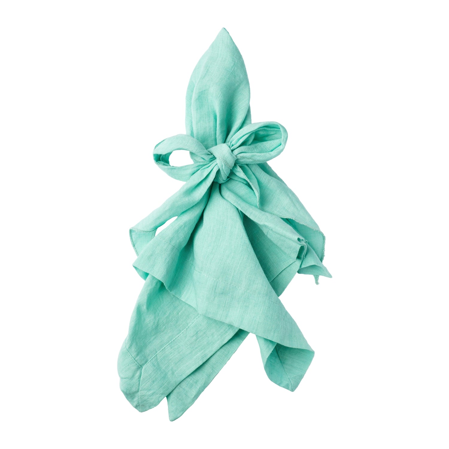 Bow Linen Napkins – Mint (Set of 2)