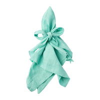 Bow Linen Napkins – Mint (Set of 2)