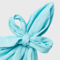 Bow Linen Napkins – Aqua (Set of 2)