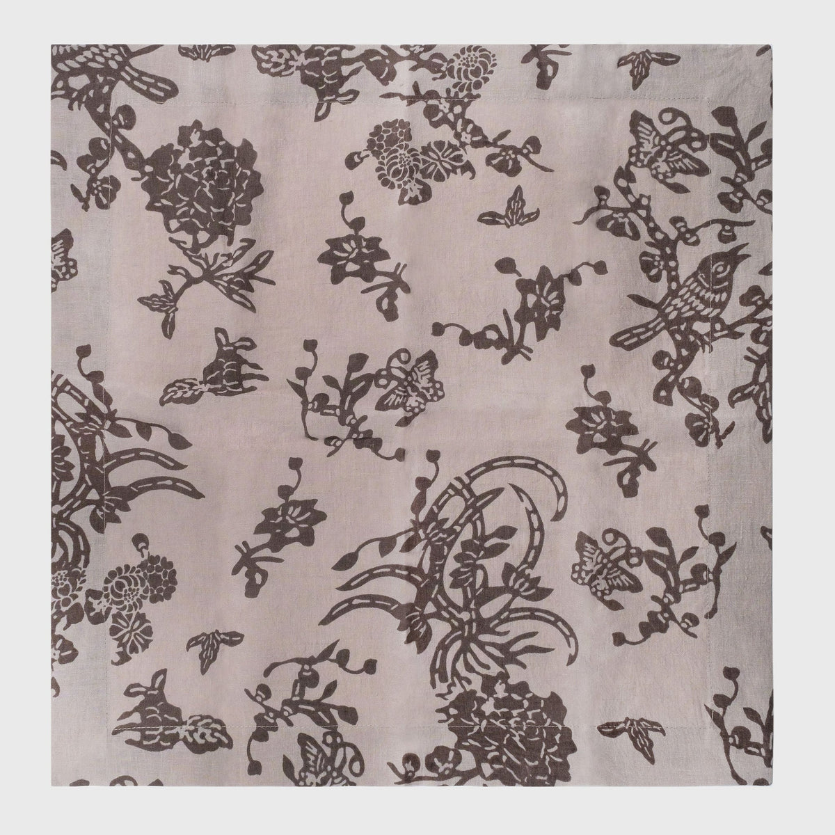 Garden Print Napkins – Mocha (Set of 2)