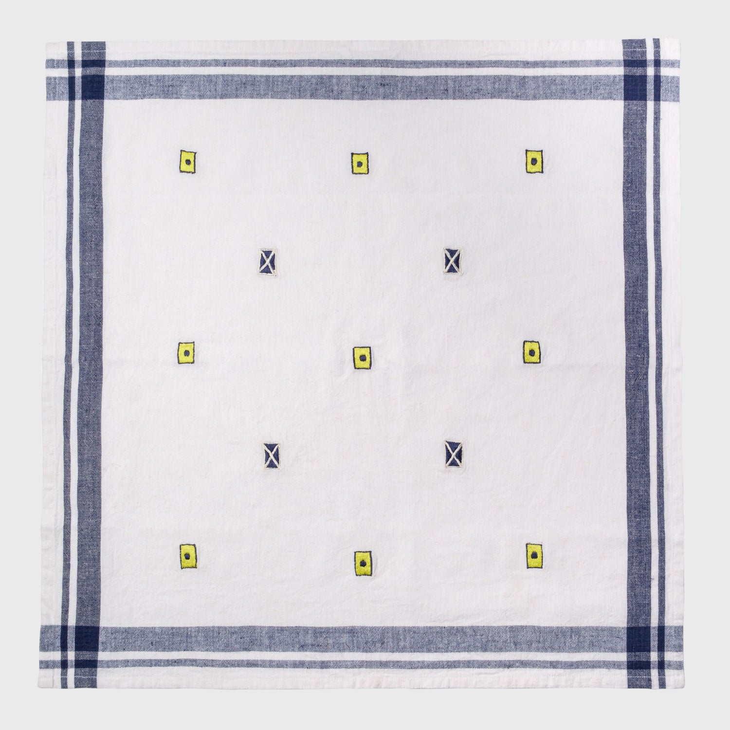 Nautical Embroidered Dinner Napkins – Cream (Set of 4)