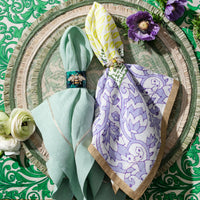 Joyful Block Print Napkins – Lilac (Set of 2)