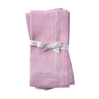 Silver Trim Dinner Napkins – Lilac (Set of 2)