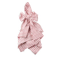 Bow Linen Napkins – Red Stripe (Set of 2)