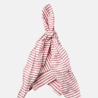 Bow Linen Napkins – Red Stripe (Set of 2)