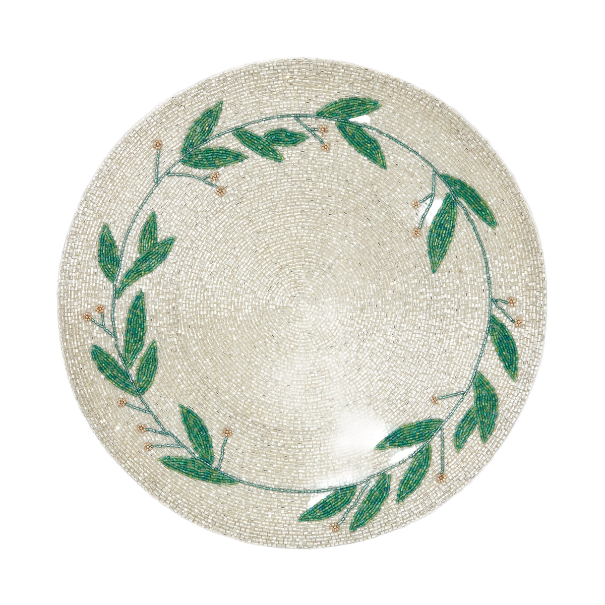 Mistletoe Hand-Beaded Placemat