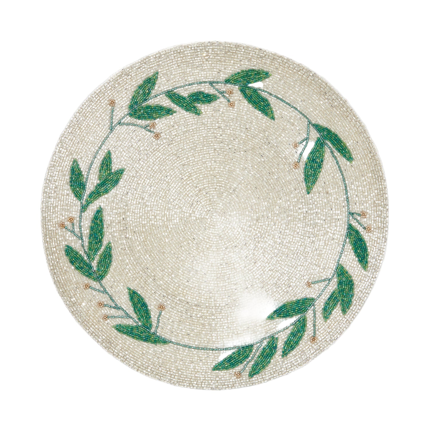 Mistletoe Hand-Beaded Placemat