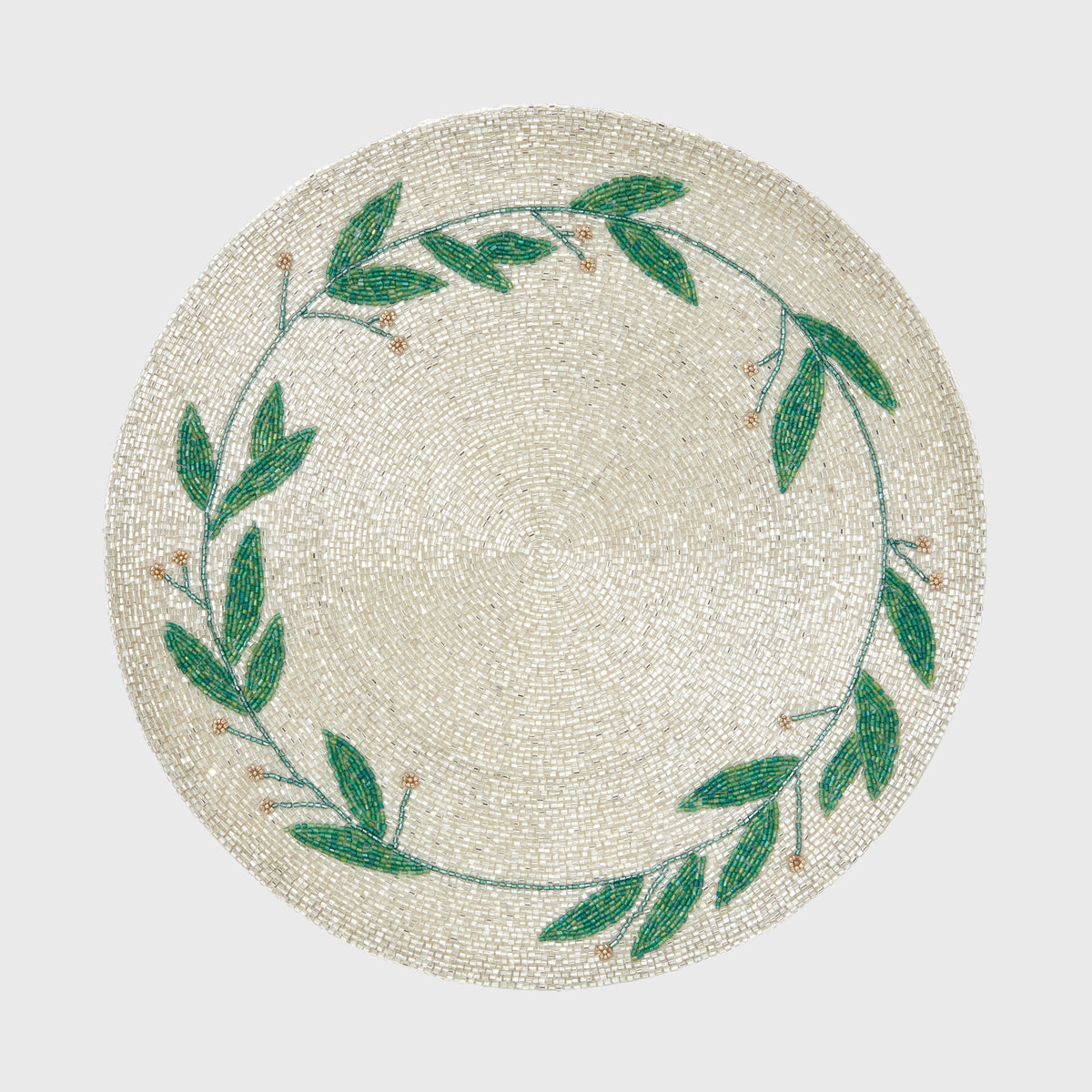 Mistletoe Hand-Beaded Placemat