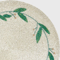 Mistletoe Hand-Beaded Placemat