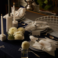 Enamel Bow Skinny Napkin Rings – Navy (Set of 4)