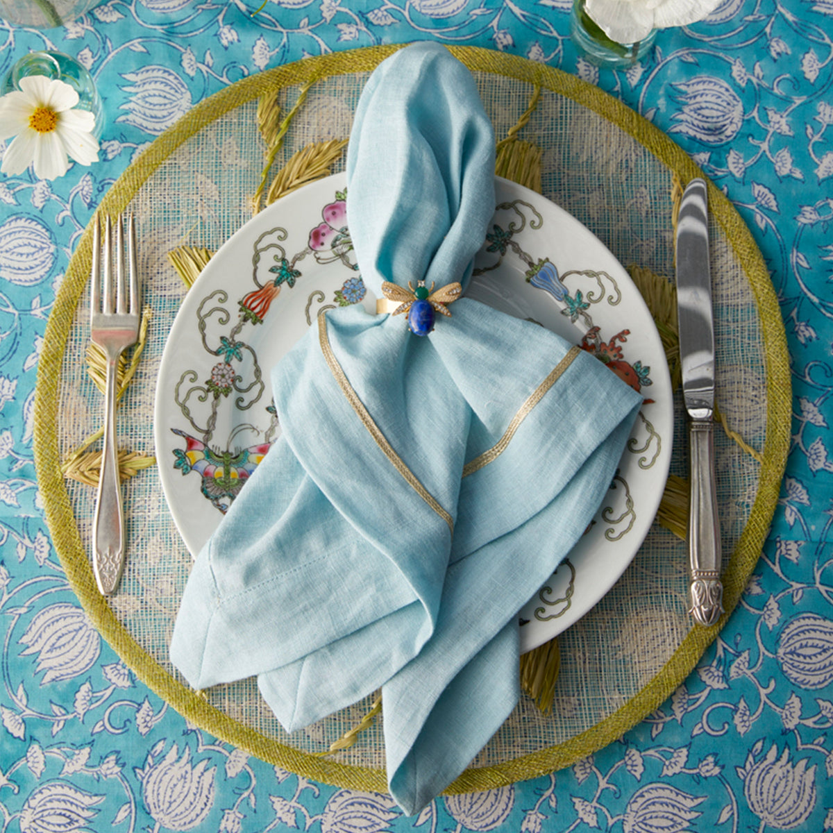 Straw Leaf Placemats – Citrus (Set of 4)