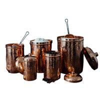 Copper Kitchen Canisters - Complete 5 piece Set