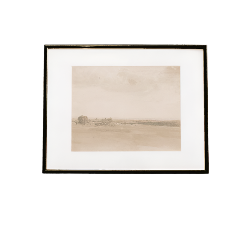 Azmera – Vintage Watercolor Wall Art in Black Frame (Micro Art Collection)