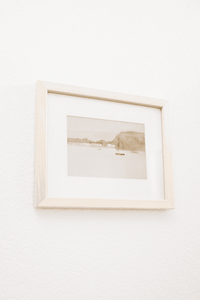 Kailani – Vintage Seascape Watercolor in Lightwood Frame (Micro Art Collection)