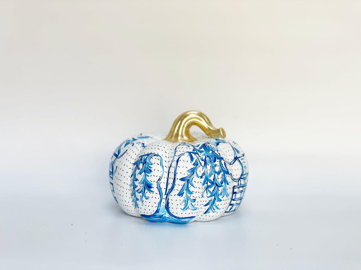Chinoiserie Ceramic Pumpkins (Various Sizes)