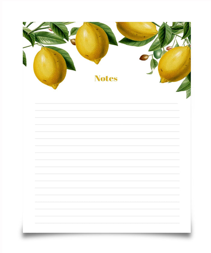 Large Lemon Notepad – Noeka Home