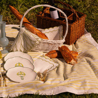 Buttercream Yellow Stripe Tablecloth (various sizes)