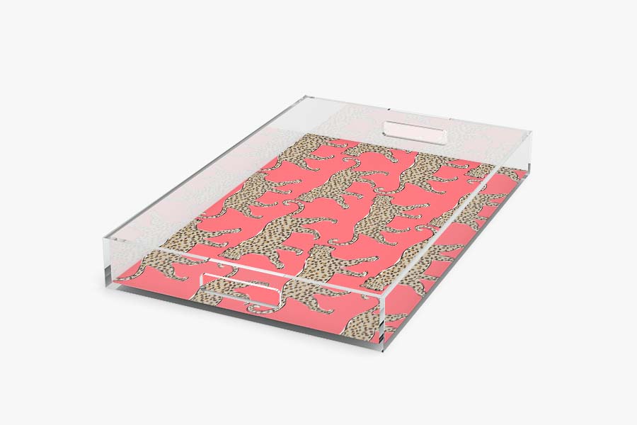 Acrylic Tray with Leopard Insert