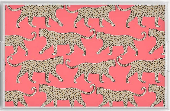 Acrylic Tray with Leopard Insert
