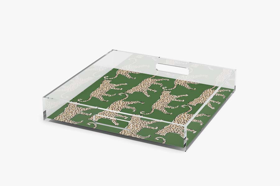 Acrylic Tray with Leopard Insert