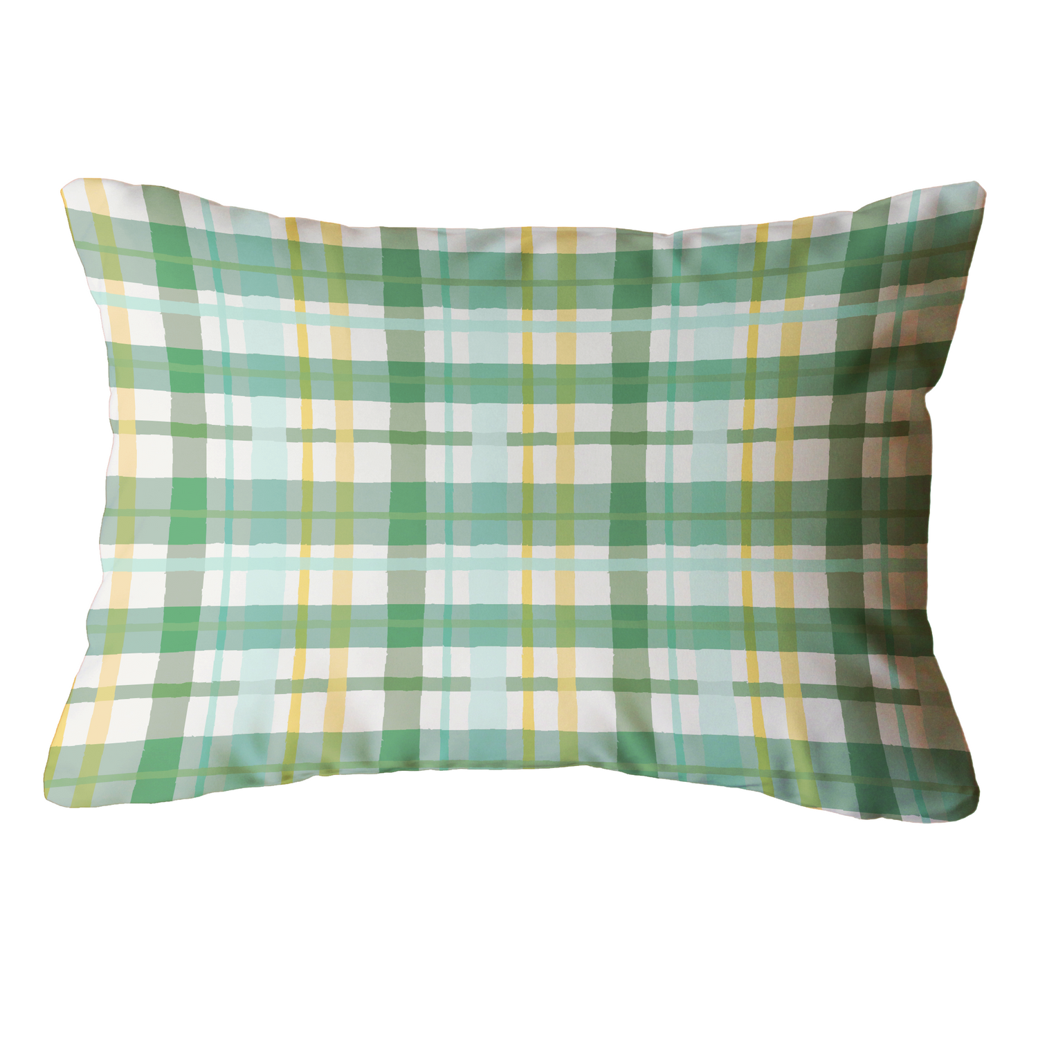 Plaid Indoor/Outdoor Pillow - Lumbar (Various Colors)
