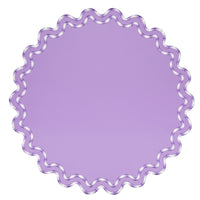 Purple Round Faux Leather Placemat