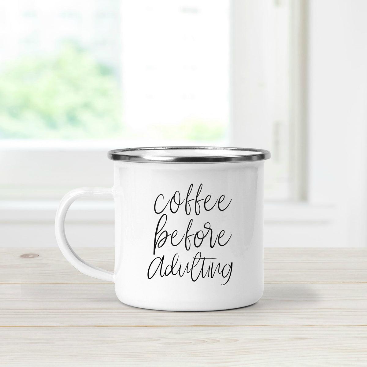 Metal Campfire Mugs 18oz (Various Quotes)