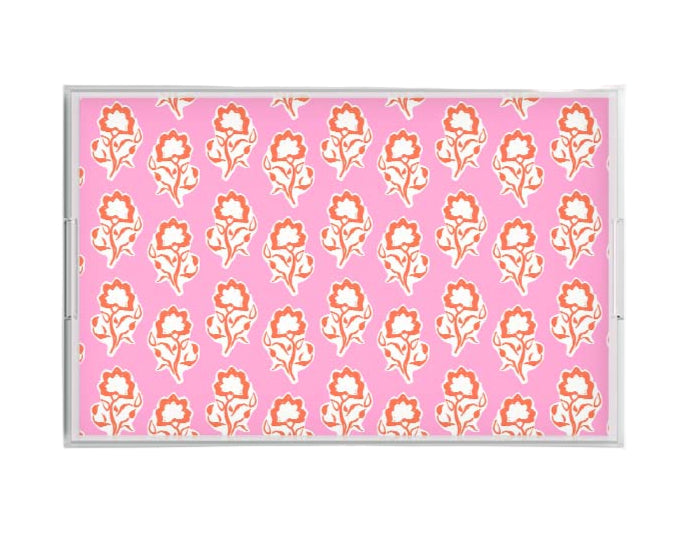 Maya Pink Acrylic Tray (Various Sizes)