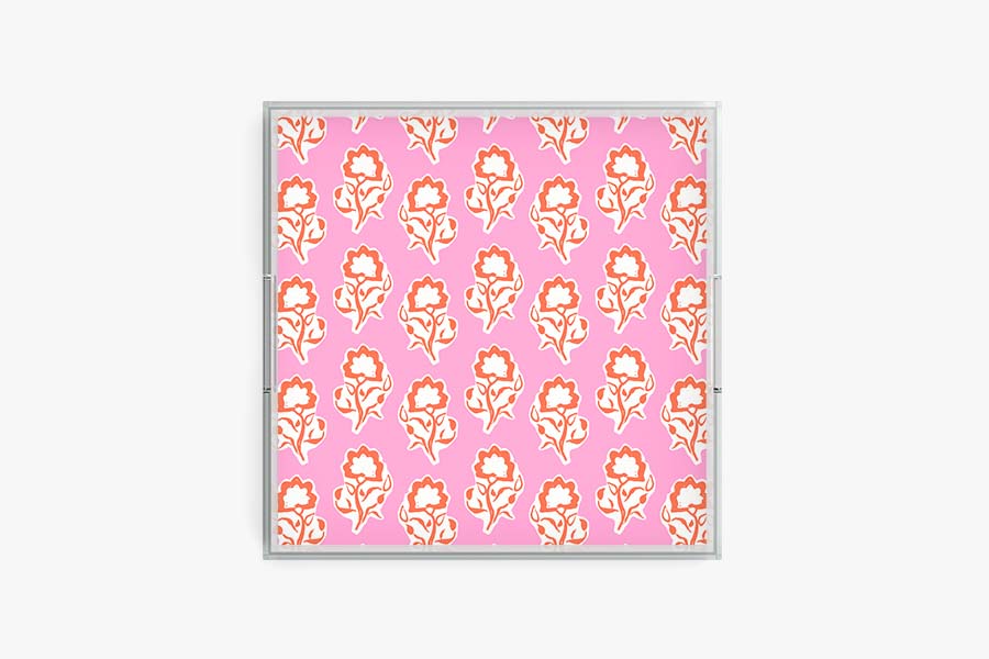 Maya Pink Acrylic Tray (Various Sizes)