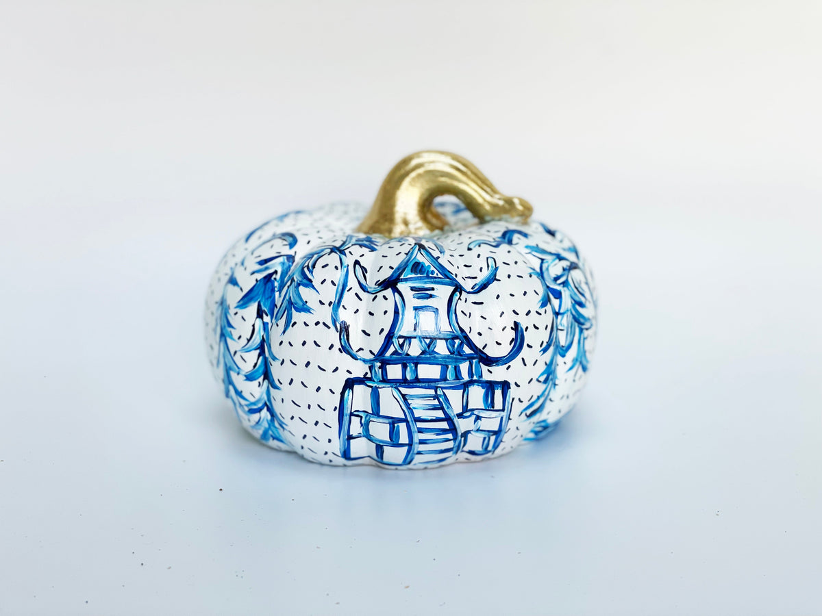 Chinoiserie Ceramic Pumpkins (Various Sizes)