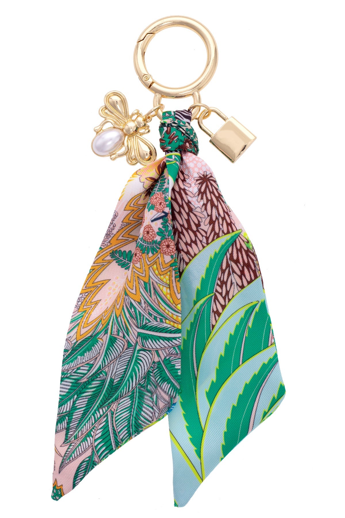 Patricia Pearl Bumble Bee Scarf Bag Charm in Multi