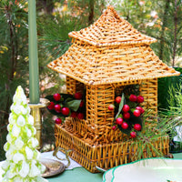 Natural Rattan Pagoda Set - Pair of Small