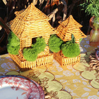 Natural Rattan Pagoda Set - Pair of Large