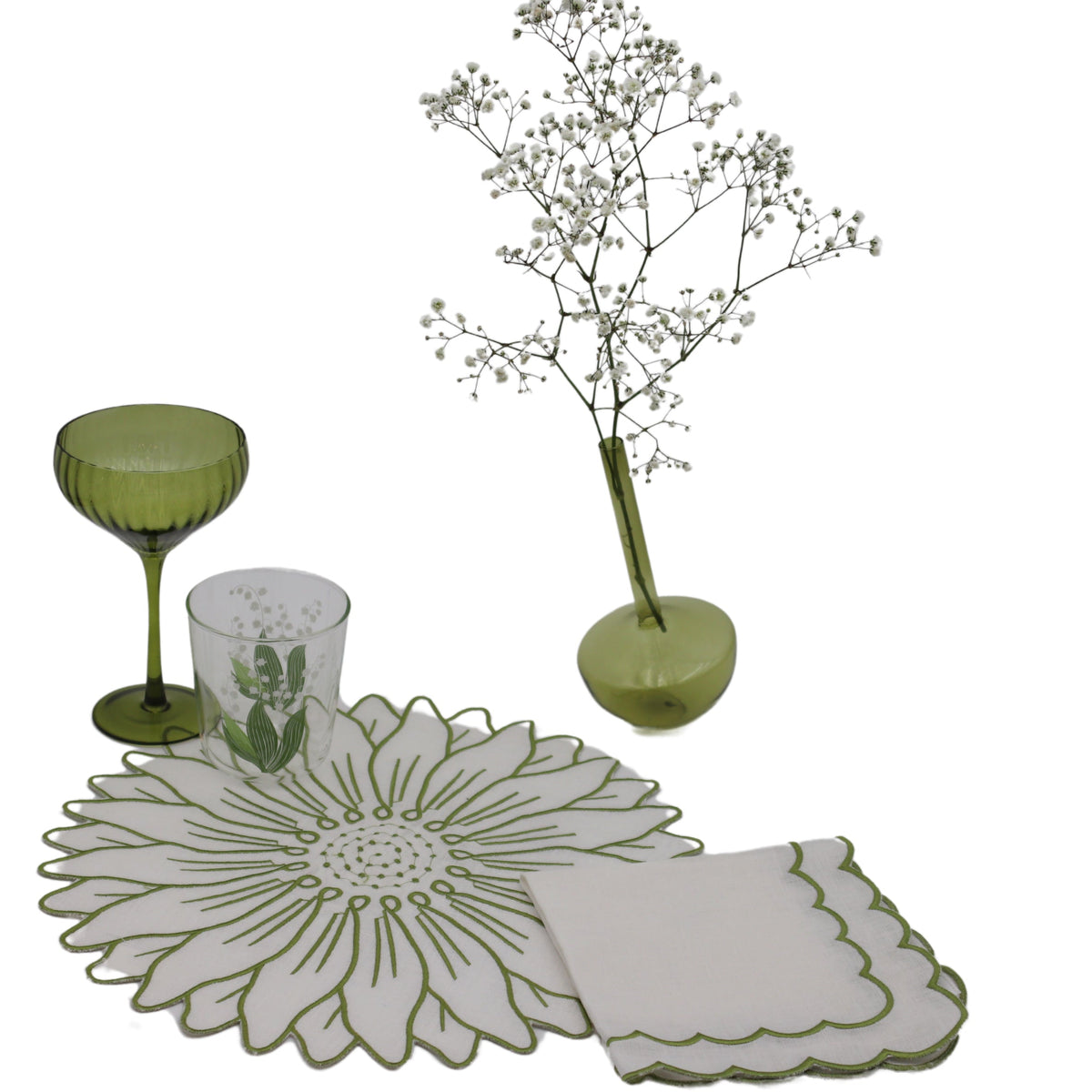 Olive Bloom Placemat - Set of 4