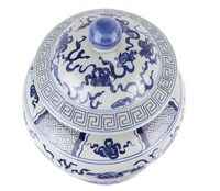 Blue and White Temple Jar (3 sizes)