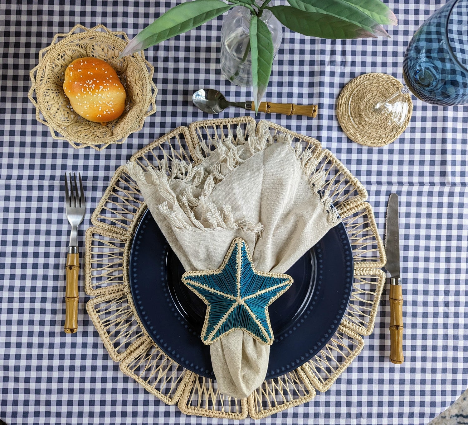 Starfish Handwoven Iraca Napkin Ring