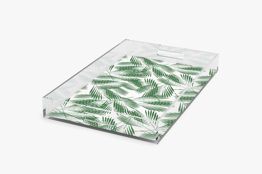 Palm Acrylic Tray (2 Colors and Various Sizes)