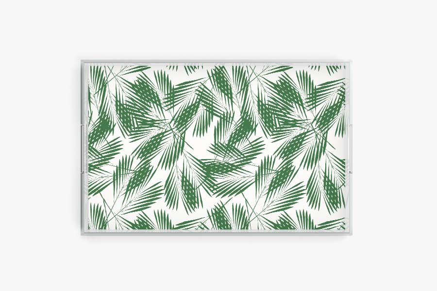 Palm Acrylic Tray (2 Colors and Various Sizes)