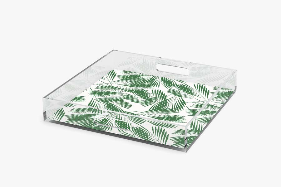 Palm Acrylic Tray (2 Colors and Various Sizes)
