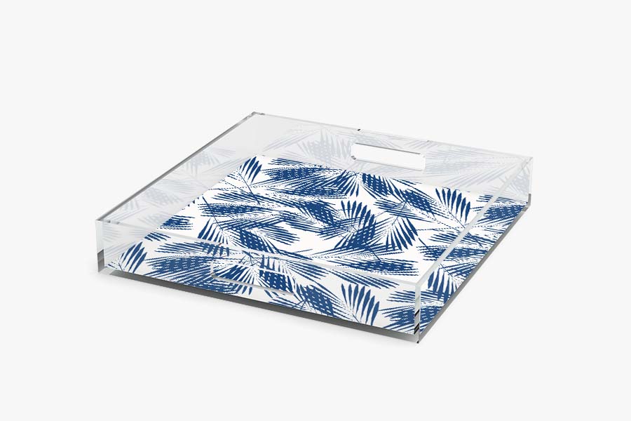 Palm Acrylic Tray (2 Colors and Various Sizes)