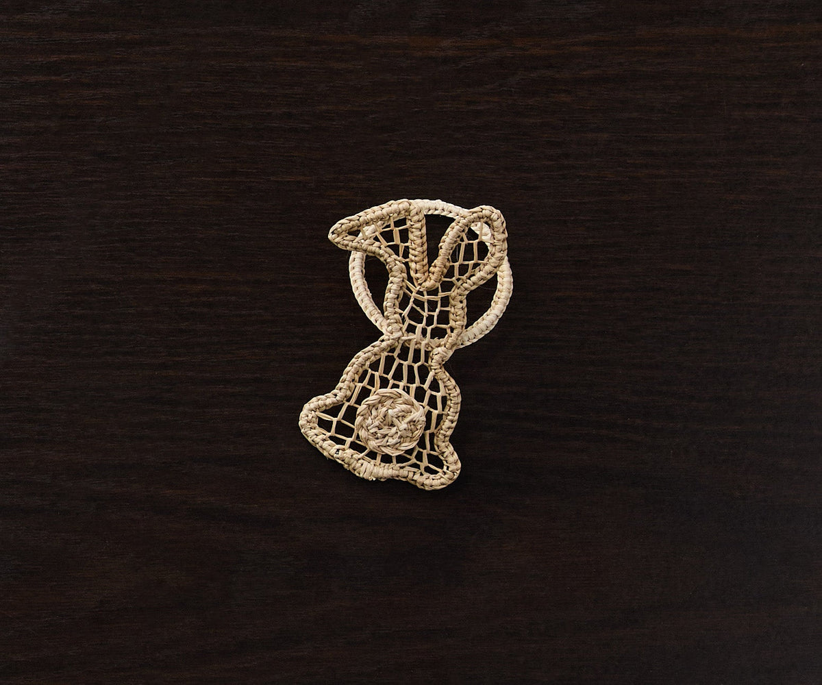 Bunny Napkin Ring – 3.5” Handwoven Iraca Palm