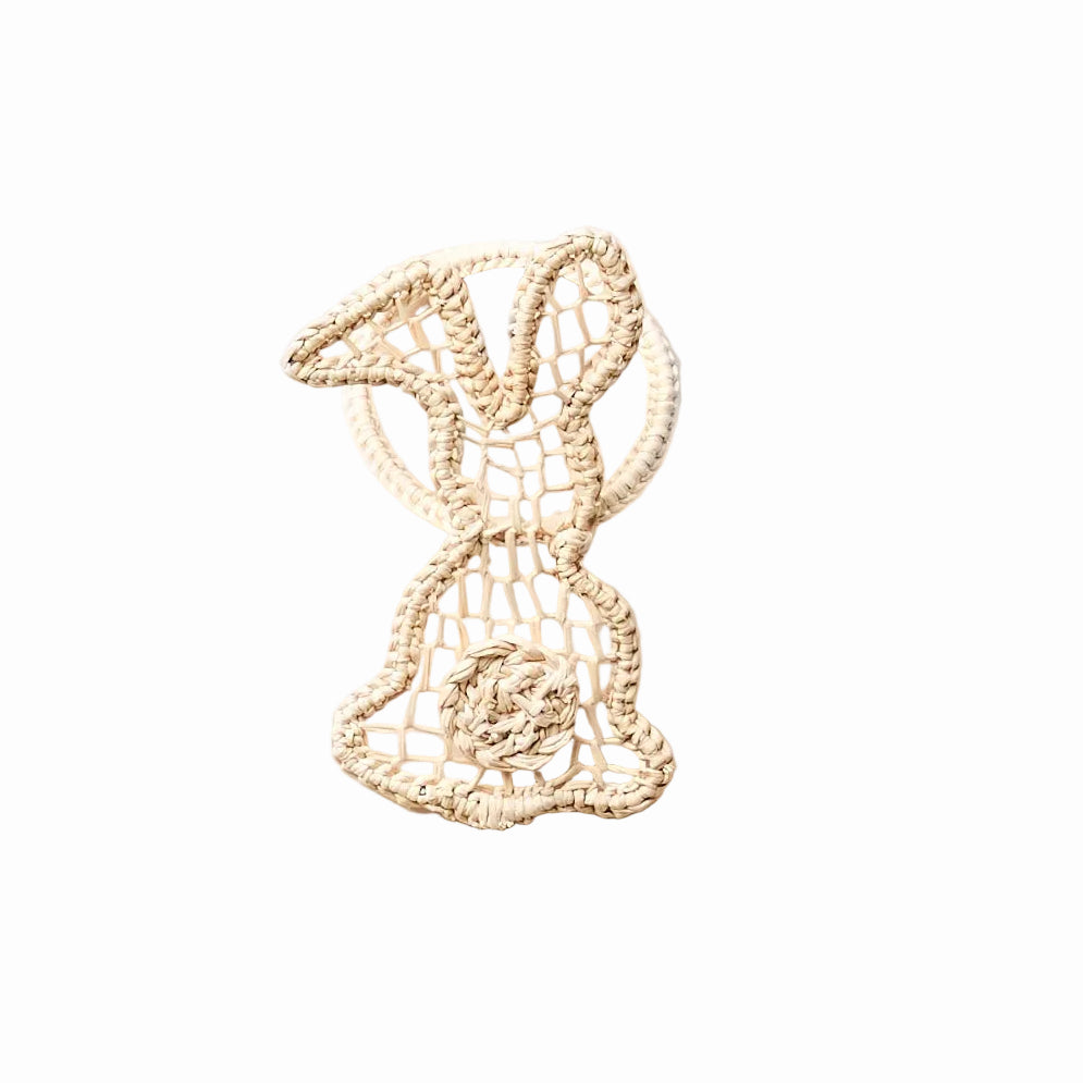 Bunny Napkin Ring – 3.5” Handwoven Iraca Palm