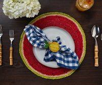 Lemon Napkin Ring – 3.5” Handwoven Iraca Palm