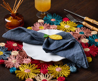 Lemon Napkin Ring – 3.5” Handwoven Iraca Palm