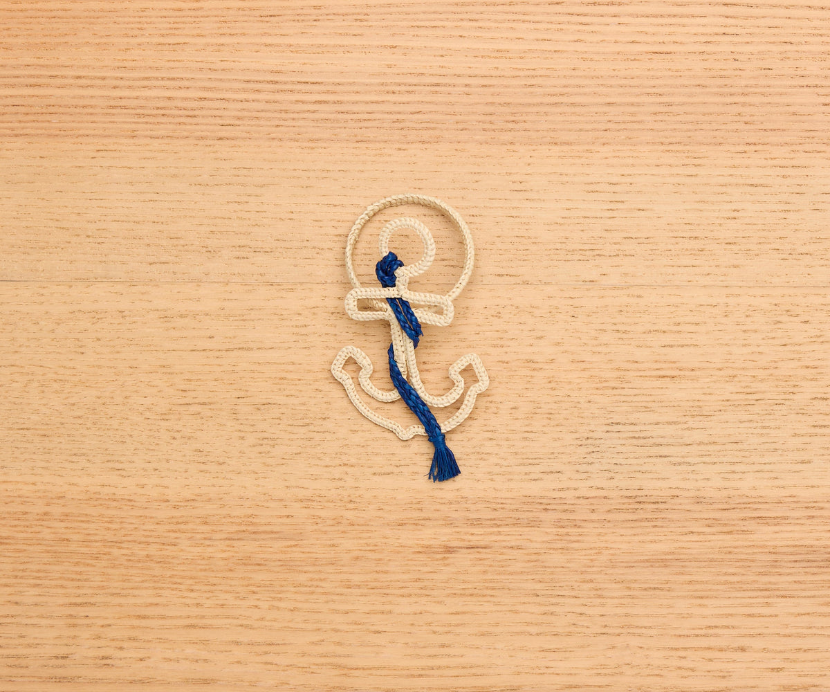 Nautical Anchor Napkin Rings –Set of 4 (Blue or Natural)