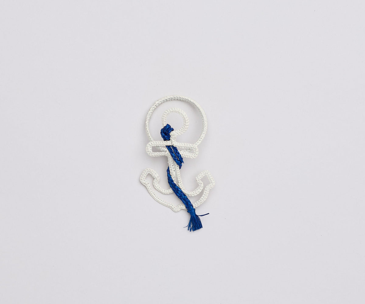 Nautical Anchor Napkin Rings –Set of 4 (Blue or Natural)
